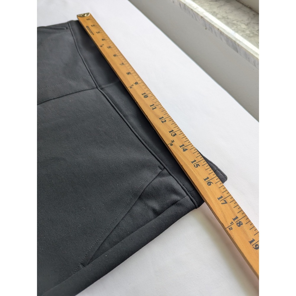 Spanx Perfect Pant Women XL Petite Black Cropped Flare Ponte Pull On Office - Picture 7 of 10